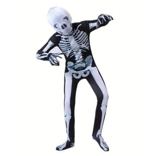 Boys Halloween Skeleton Costume Mask Printed 12Y