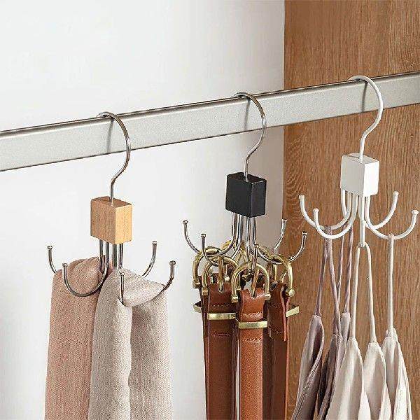 1/2Pcs Multifunctional Rotating Clothes Hook Punch Free 6