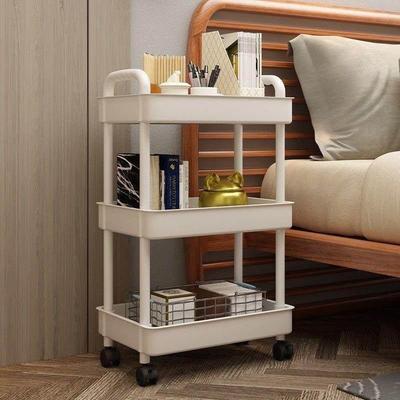 Small cart storage rack, kitchen bathroom storage rack
