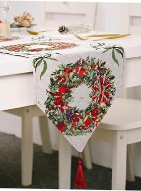 Christmas Table Runner Cloth Merry Christmas Decoration for