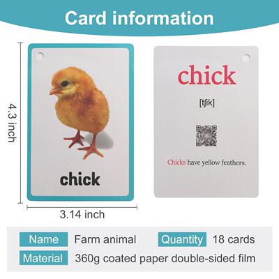 Farm Animal Wild Animals Learning English Words Cards For Ki