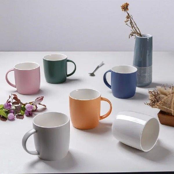 350ml Creative Simple Color Matte Ceramic Coffee Mug with