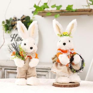 Plush Cute Bunny Ornaments Easter Doll Decorations