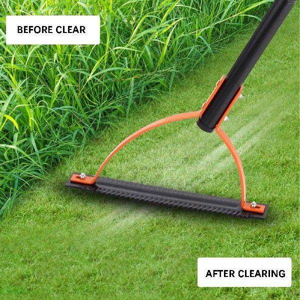 Manual Grass Whip With Serrated Double Edged Cutter Rust