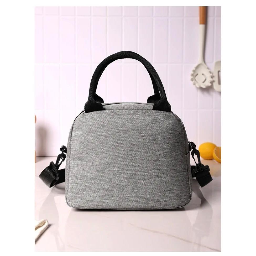 Lunch Bag with Shoulder Strap Handle Cooler Bag Women Portab