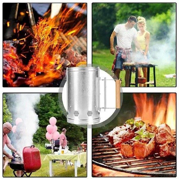 Metal Ignition Charcoal Barrel Fast Fire Start Bucket With