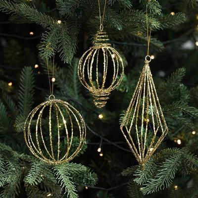 Glitter Christmas Ball Ornaments for Tree Decorations