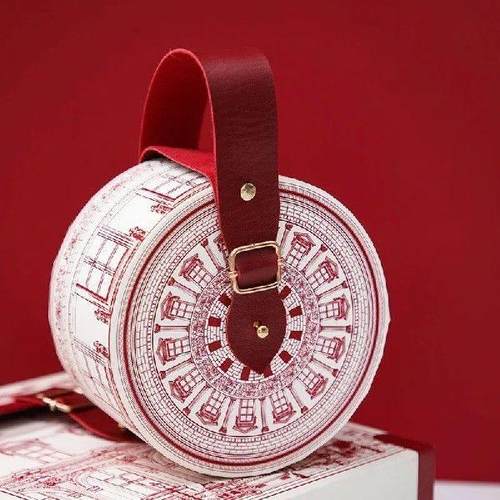 Gift Paper Box With Leather Handle Candy Cake Chocolate