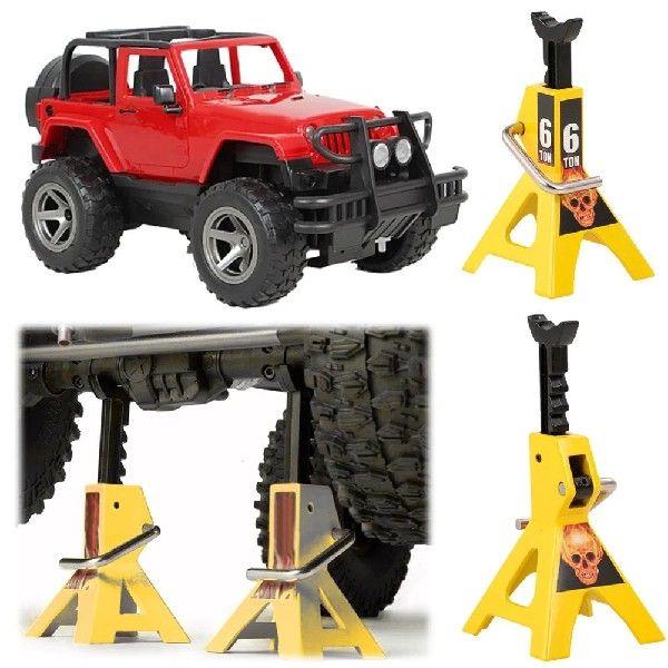 2 Pcs Simulation Metal 6T Jack Repair Stand Height