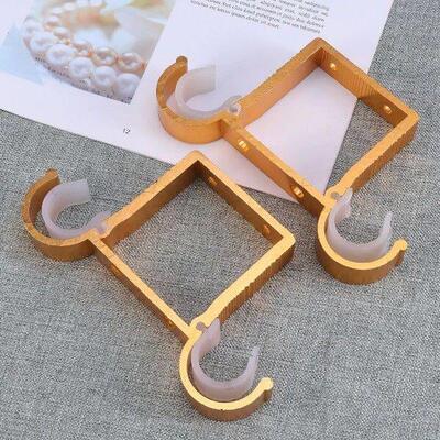2 PCS Roman Pole Bracket Curtain Rods Aluminum Alloy Double