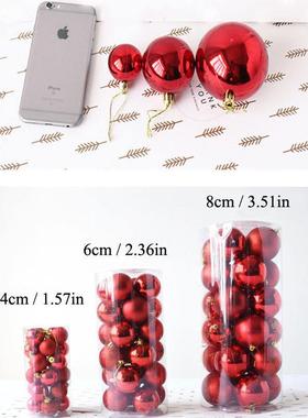 24pcs Christmas Ball Set Tree Ornaments Hanging Baubles 4cm