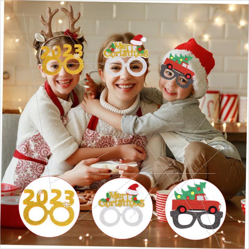 Christmas decorations photo props elk glasses frame圣诞饰品