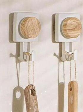 2Pcs Plastic Suction Cup Hook Wall Mounted Washable Towel