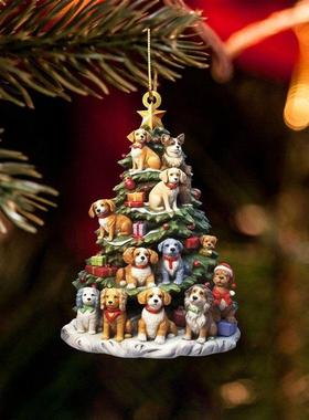 Christmas Tree Shaped Bookshelf Pendant Book Stacking Decora