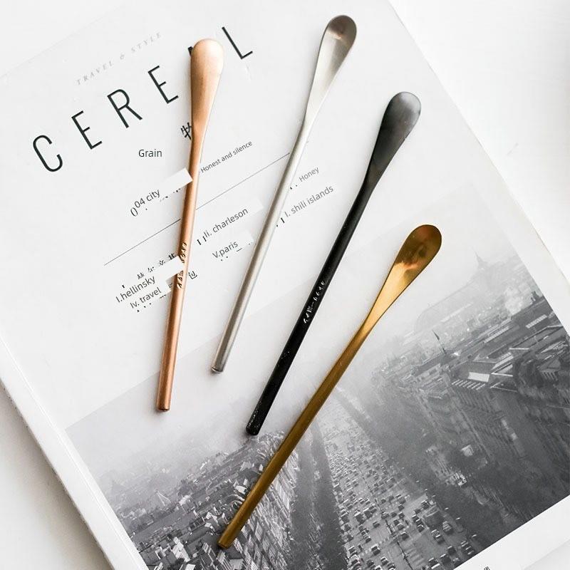 Gold Stainless Steel Spoon Elegant Mixing Utensil