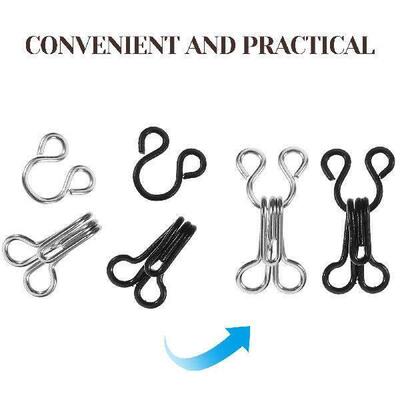 50 pcs Sewing Hooks and Eyes Closure Eye Sewing Closure for