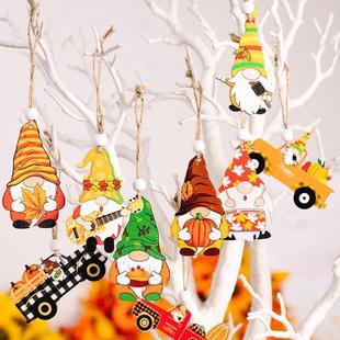 Faceless Doll Gnome Hanging Wooden Pendant Ornament PCS