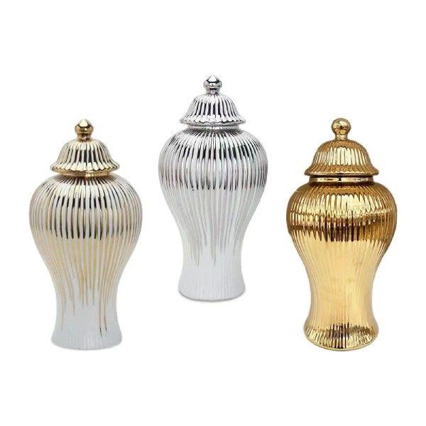 Porcelain Decorative Jar Ceramic Vase with Lid