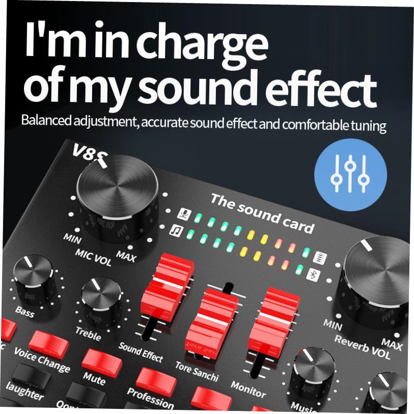 English live sound card set boom microphone recording bm MIC