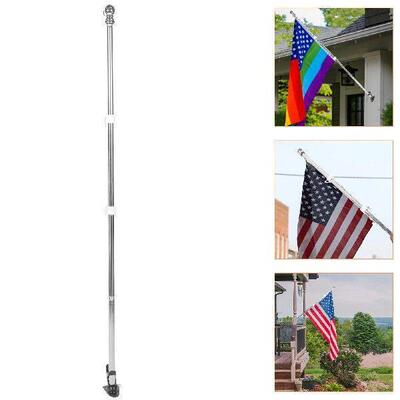 Wall-mounted Stainless Steel Flagpole Set Outdoor Flags