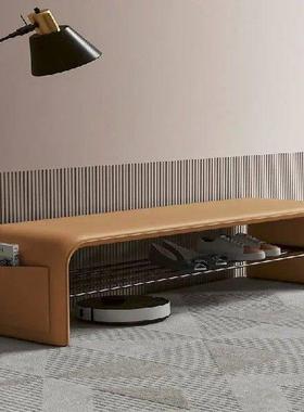 Nordic Entryway Ottoman Shoe Changing Bench Designer Coat