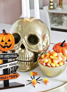 Halloween Pumpkin Ghost Wooden Table Ornament Craft Hallowee