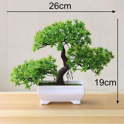 39Styles Green Artificial Plants Bonsai Small Pine Tree Pott