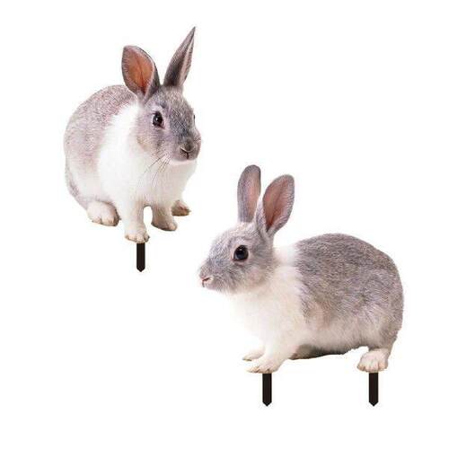 Rabbit Animal Statue Stake Garden Rabbit Decoration for