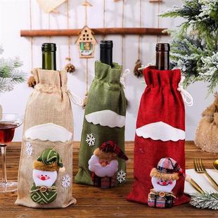 Cover Champagne Bag Christmas Table Bottle for Decor Wine