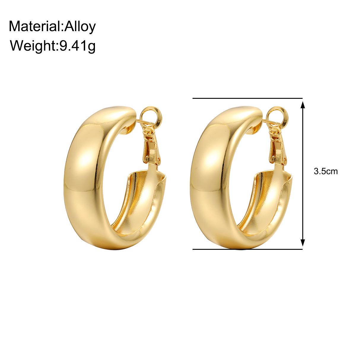 circular earrings cool cool style gold earrings欧美圈圈耳环