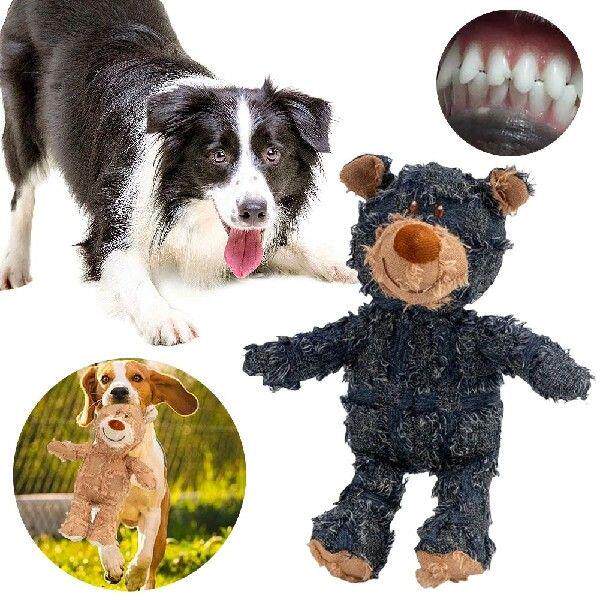 Squeaky Bear Toy Stuffed Puppy Pet Toys Interactive Plush