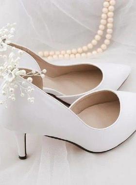 Shoe Clip Simulated Floral Beads Elegant DIY High Heel