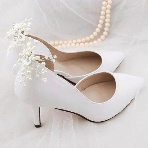 Shoe Clip Simulated Floral Beads Elegant DIY High Heel