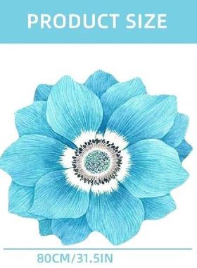 Decorative Flower Pattern Rug Plushes Carpet Bedroom Living