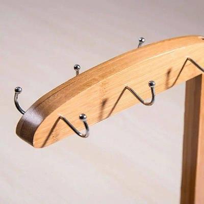 Cup Holder Mug Rack Bamboo Coffee Cup Rack Home Storage for