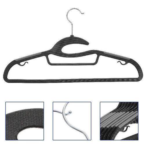 10 Pcs Non Slip Hanger Wide Padded Cloth Colored Metal