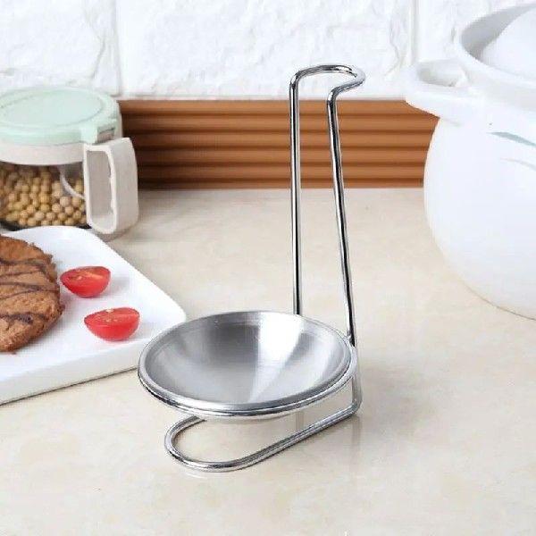 Stainless Steel Spoon Rest Lid Holder Vertical Stand