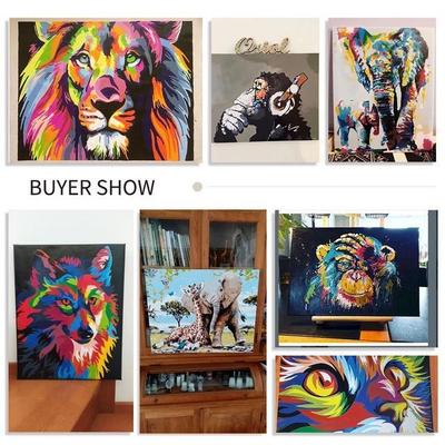 DIY Painting By Numbers Paint Kit Village Landscape Drawing