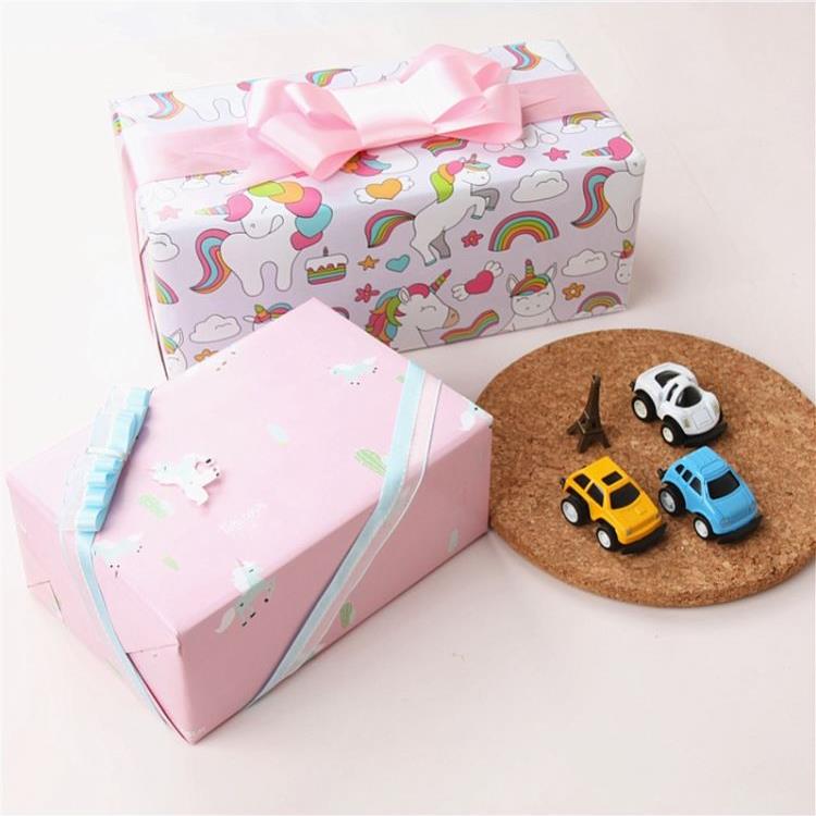 unicorn wrapping paper children birthday 独角兽包装纸儿童