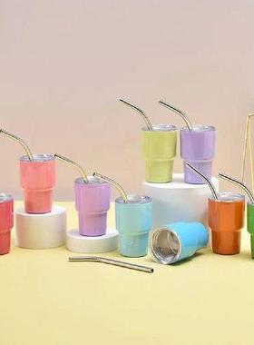 Mini Mug for Sipping Drinks with Straw Mini Mug with Lid