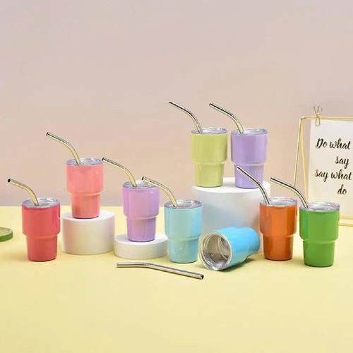 Mini Mug for Sipping Drinks with Straw Mini Mug with Lid