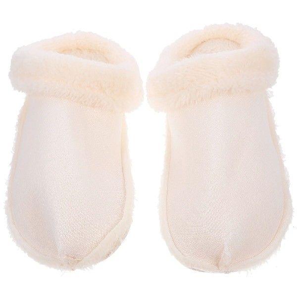 Velvet Lined Shoe Covers Slipper Insoles Women Fur Furry