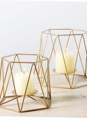 iron candlestick bedroom table decoration shooting props