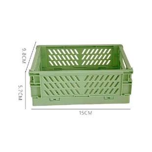 Box Storage Plastic Folding Home Crate Basket Collapsible