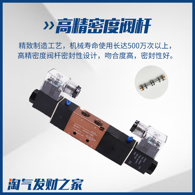 4V230-08C三位五通双电控4V230C-08中封电磁阀3位5通AC220V DC24V