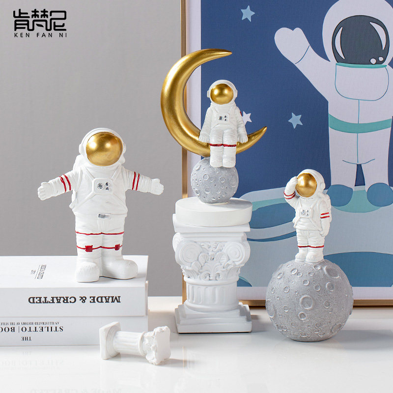 北欧风宇航员样板房太空人摆件