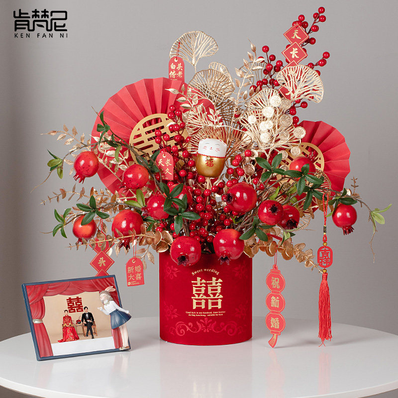 新婚乔迁福桶装饰摆件