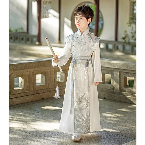 男童唐装汉服国风儿童明制古装古风少爷书生夏季李白幼儿园演出服