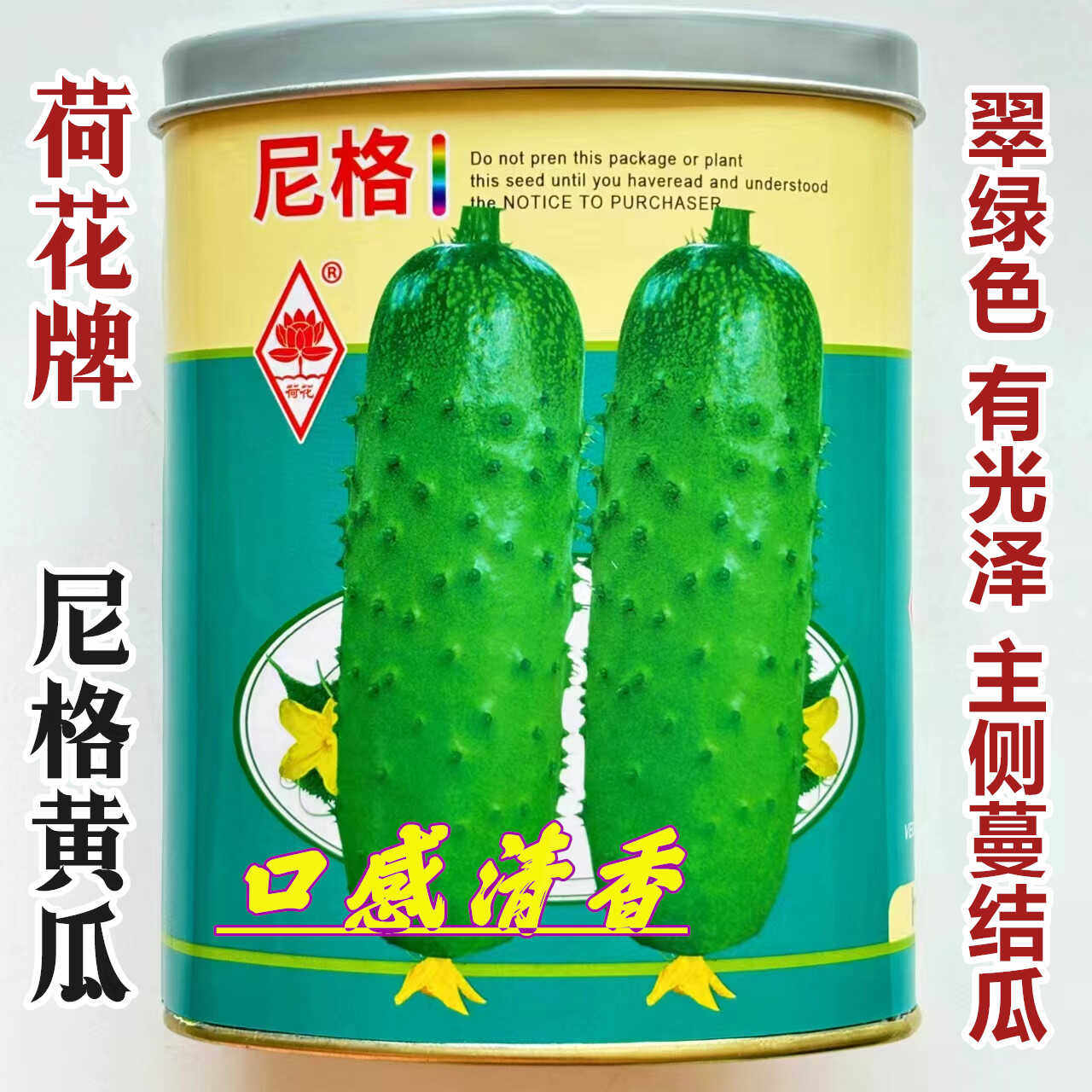 荷花尼格黄瓜种子绿芯高