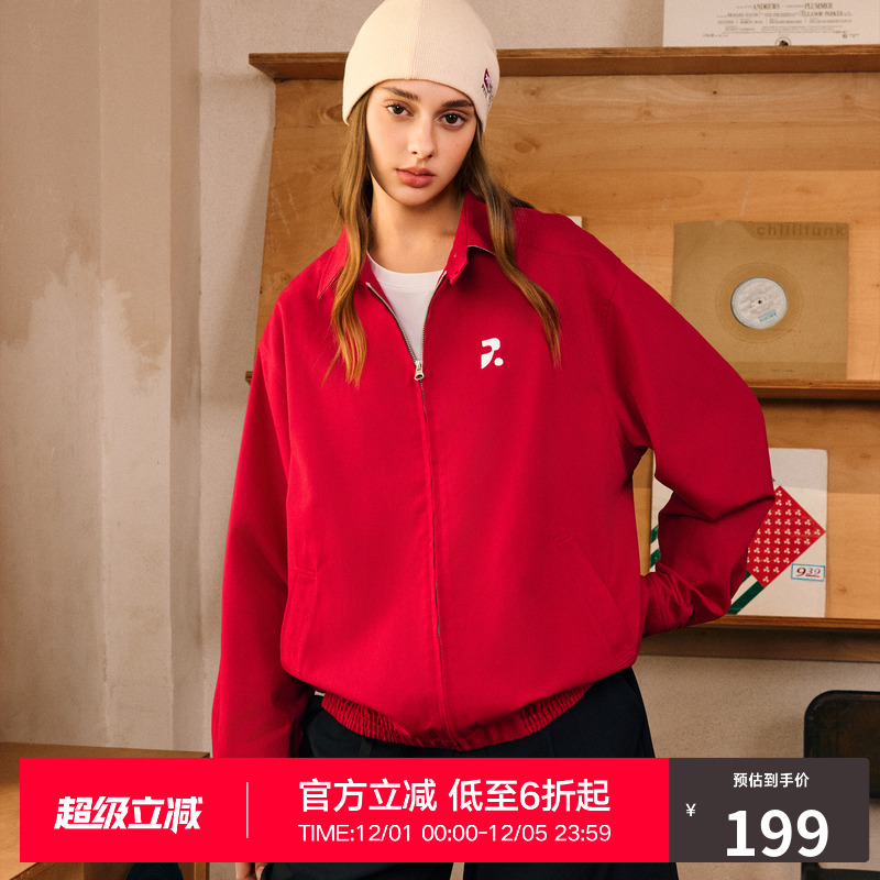 RASS休闲百搭翻领衬衫夹克 情侣款美式宽松复古休闲潮牌拉链外套